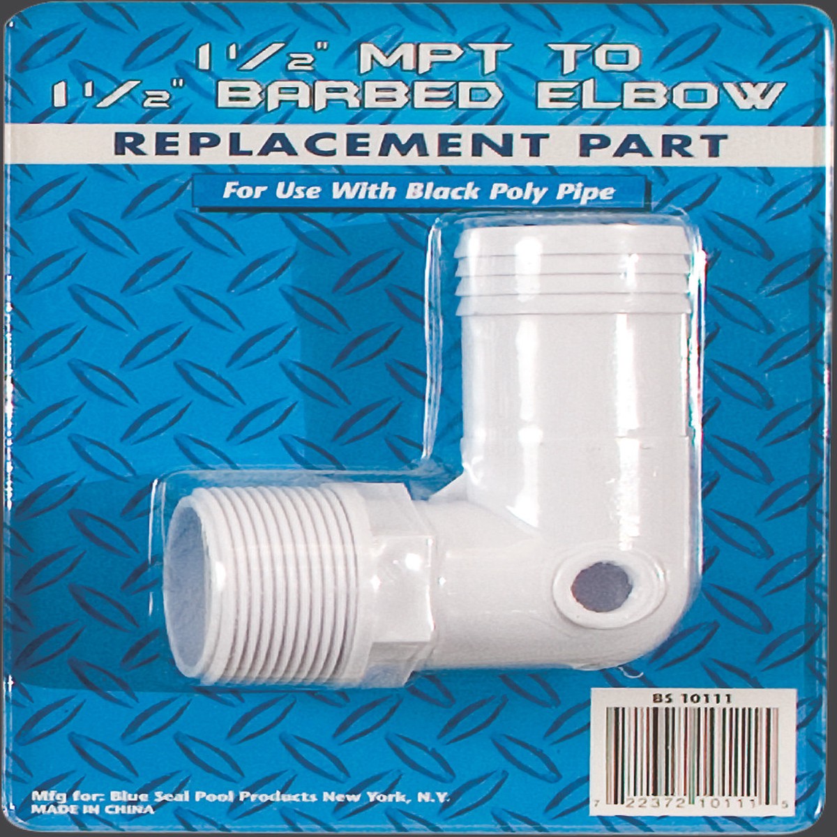 1.5" Threaded To 1.5" Barb Elbow With Tap