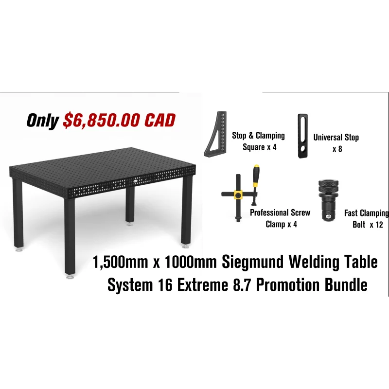 1,500mm x 1000mm Siegmund Welding Table System 16 Extreme 8.7 Promotion