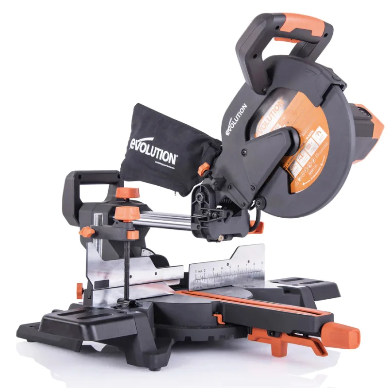 10″ Evolution Single Bevel Sliding Mitre Saw (R255SMS+)