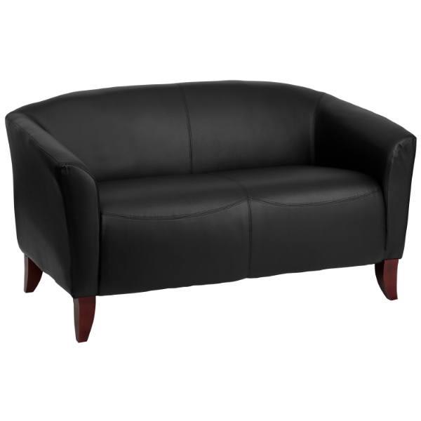 Flash Furniture Hercules Imperial Series Black Leather Loveseat