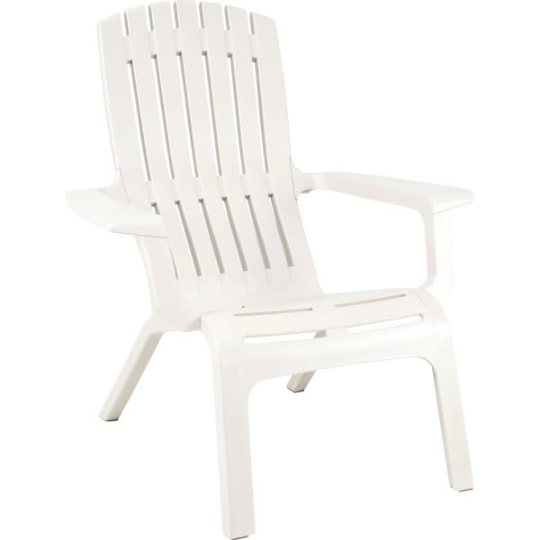 Grosfillex Westport Adirondack Chair White, Pack Of 4