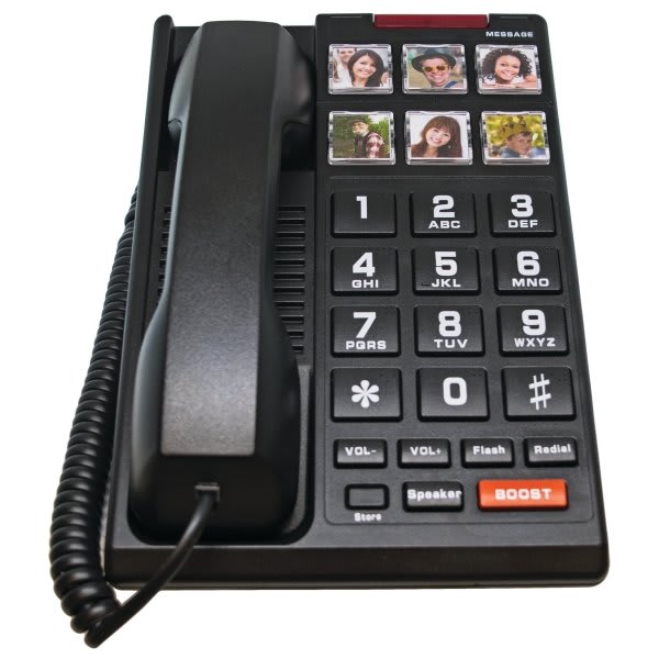 Scitec H3000 Single-Line Big-Button Elder Care Telephone Black