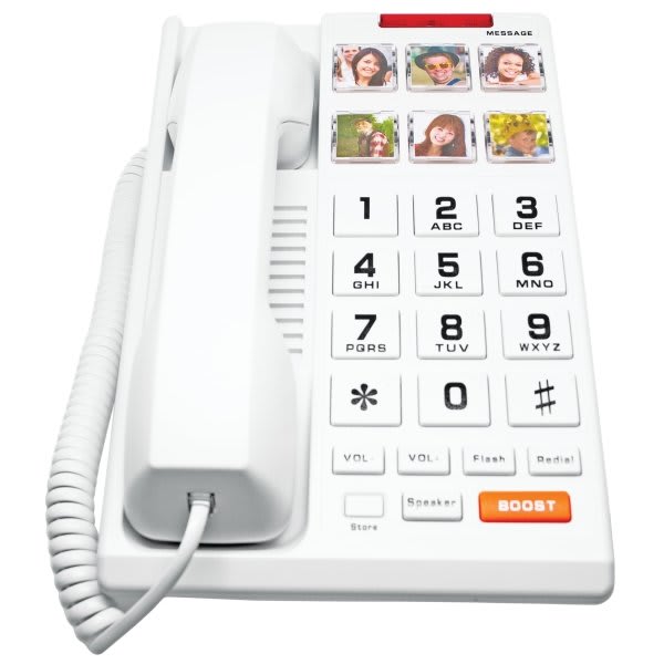 Scitec H3000 Single-Line Big-Button Elder Care Telephone White