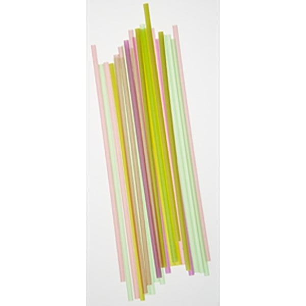 Empress Semi Slim Straw / Stirrer Unwrapped 7.75" Neon,10 / 500 Cs