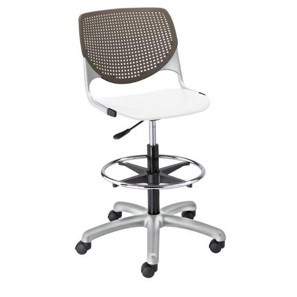 KFI Seating Kook Drafting Stool (Brown/White)