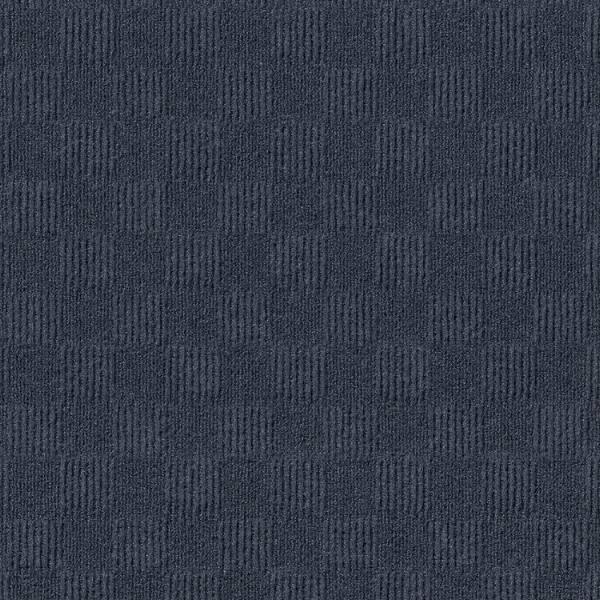 Foss Floors Self-Stick Crochet Carpet Tiles (Ocean Blue) (15-Case)