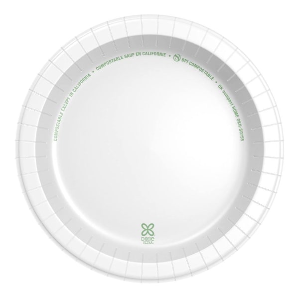 Dixie Ultra 8.5 In. Heavyweight White Paper Plates, 500/Case
