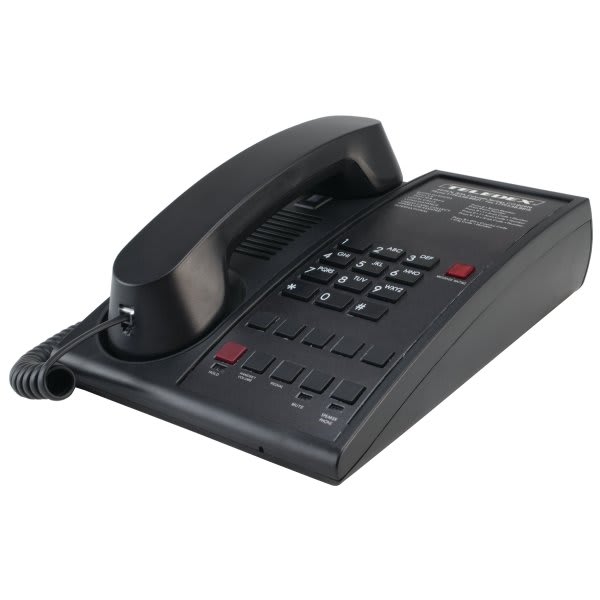 Teledex D100s5 Single Line 5 Guest Service Keys Speaker W/ Message Waiting, Black