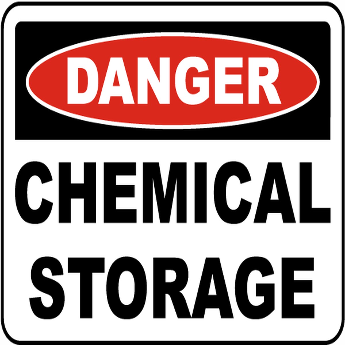 14" x 10" Danger- Chemical Storage Room Sign