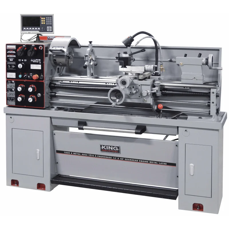 14″ X 40″ Gearhead Metal Lathe – Taper Attachment & Digital Readout