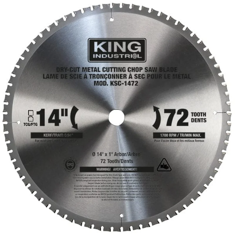 14 x 72T TCG/FTG Carbide Chop Saw Blade