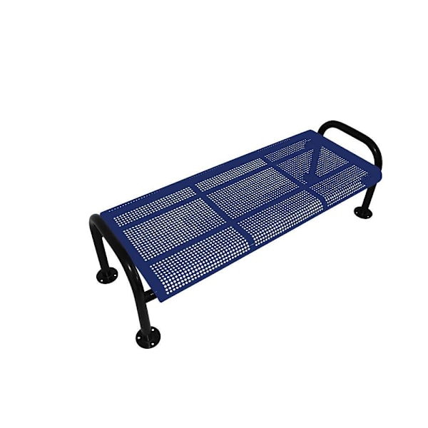 Ultrasite Perforated Ultra Blue Surface Mount Contour Bench 6'