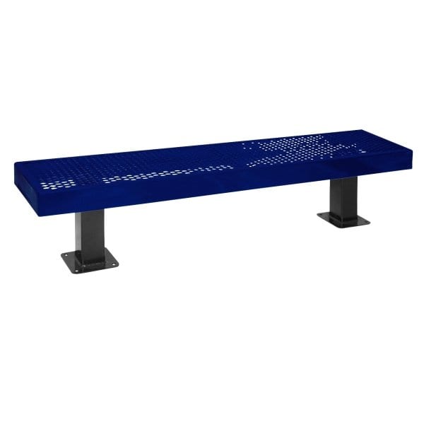 Ultrasite Diamond Ultra Blue Surface Mount Mall Bench 6'