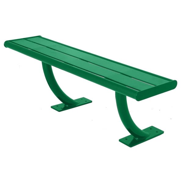 Ultrasite Green Surface Mount Hartford Horizontal Slat 4' Bench