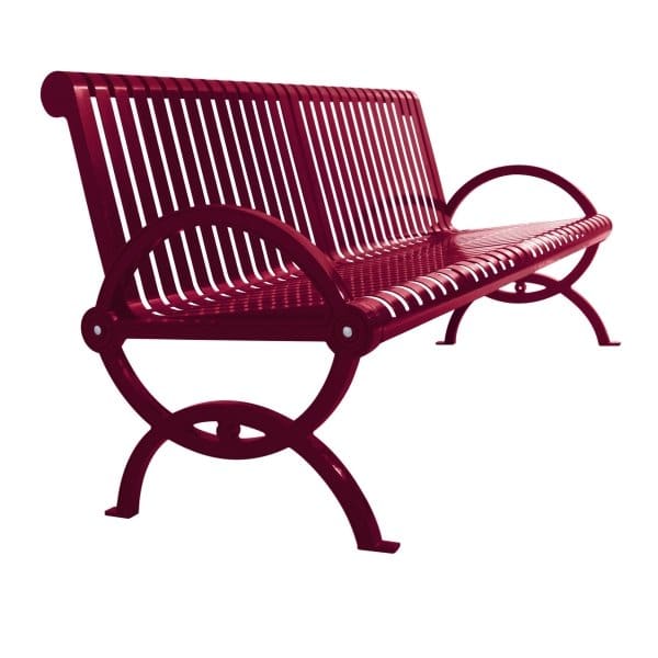 Ultrasite Burgundy Portable Durham Bench 6' Vertical Slat