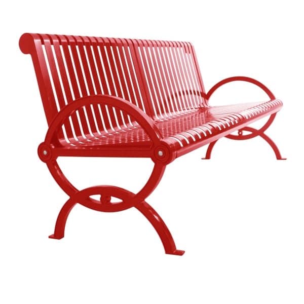 Ultrasite Red Portable Durham Bench 6' Vertical Slat