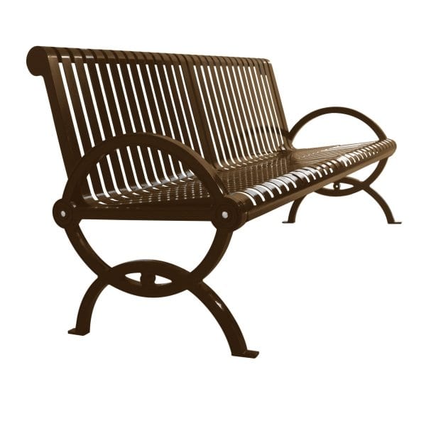 Ultrasite Brown Portable Durham Bench 6' Vertical Slat