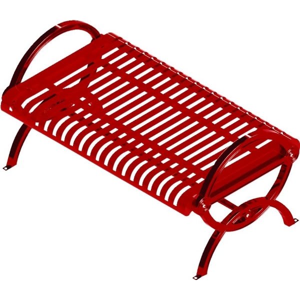 Ultrasite Red Portable Durham Bench 4' Vertical Slat