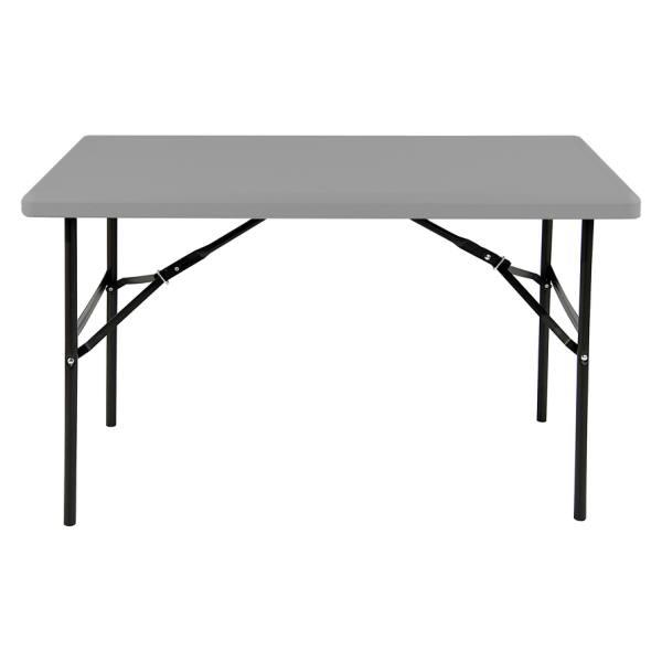 Skilcraft Blow Molded Folding Tables, Rectangular, 30 X 96 X 29, Charcoal