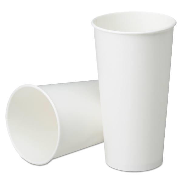 Skilcraft Disposable Paper Cups For Cold Beverages, White, 21 Oz, Pack Of 1,000