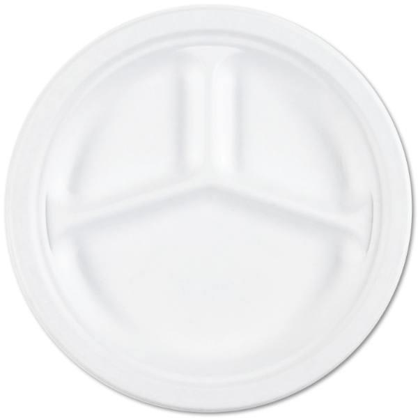 Skilcraft Waterproof Paper Plates, 10.25 Dia, 0.88 Deep, Package Of 500