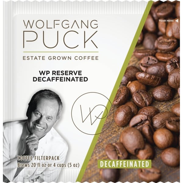 Wolfgang Puck Signature Coffee 4-Cup Filter Pouches Decaffeinated Case Of 150
