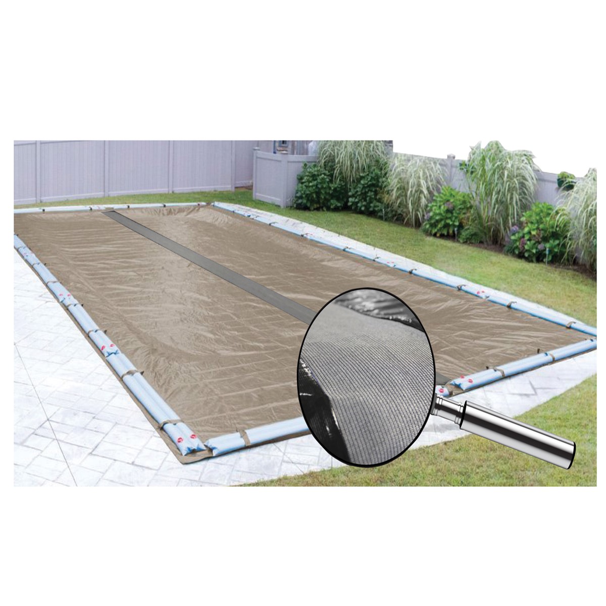 16 ft x 36 ft Rectangular Ultimate Self Draining Winter Pool Cover For InGround Swimming Pools
