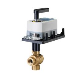 Siemens 171A-10355 1/2" 3-Way Ball Valve NPT 4Cv 24V On/Off Floating NSR Actuator