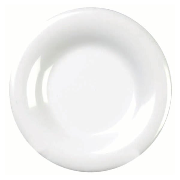 Thunder Group 10-1/2" Wide Rim Plate White Package Of 12