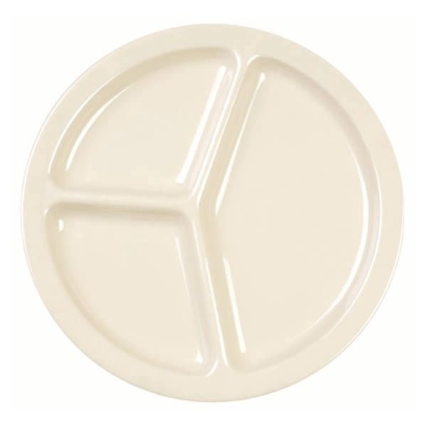 Thunder Group 10" 3 Compartment Plate Tan Package Of 12