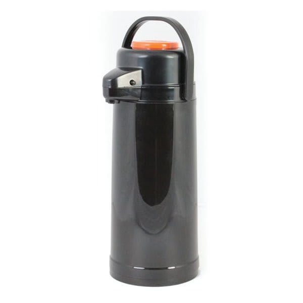 Thunder Group 2.2 L 74 Oz Airpot Plastic Body Glass Lined Push Button Decaf
