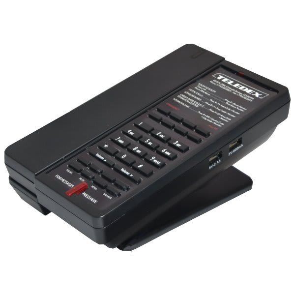 Teledex Analog Cordless, 2 Line Speakerphone, 8 Guest Service Keys, 2 Usb Ports