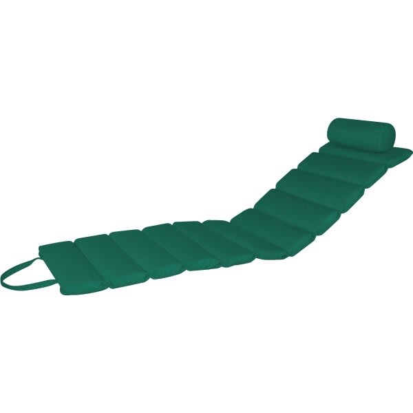 Fiberbuilt Umbrellas Custom Cushion Channel Chaise In Sunbrella Forest Green