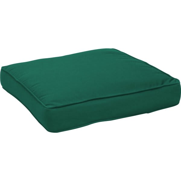 Fiberbuilt Umbrellas Custom Box Welt Seat Cushion In Sunbrella Forest Green