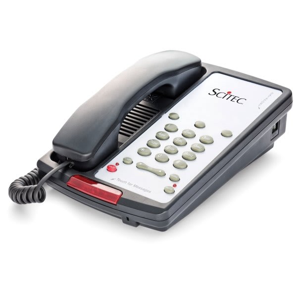 Aegis 3-08 Black 1-Line Guest Phone With 3-Service Button
