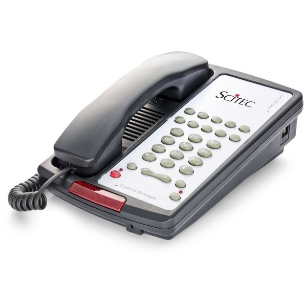 Aegis 10-08 Black 1-Line Hotel Phone With 10-Programmable Service Key