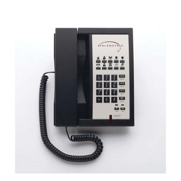 Telematrix 3300mwd Black 1-Line Speakerphone With 10-Guest Service Button