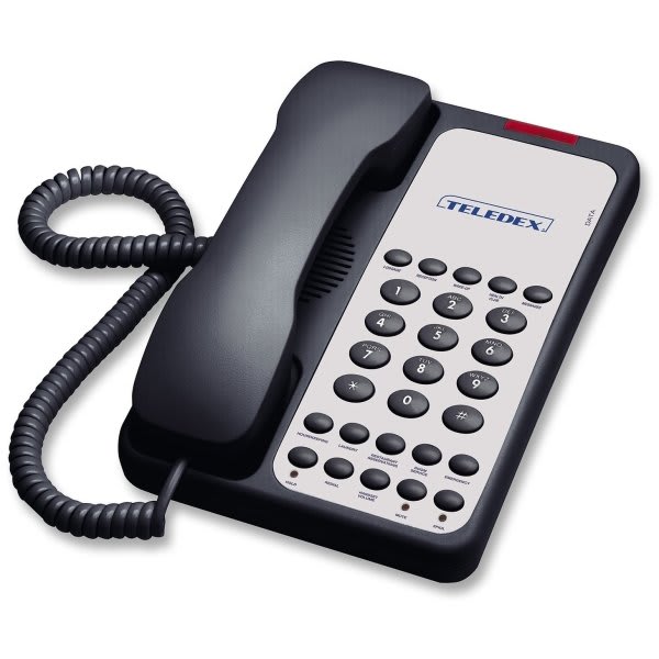Teledex Black Opal 1010s 1-Line Speakerphone With 10-Guest Key