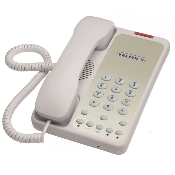 Teledex Black Opal 1003s 1-Line Speakerphone With 3-Guest Service Key