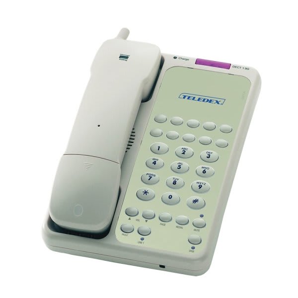 Teledex Ash Opal Dct1910 1-Line Dect 1.9ghzz Cordless Hotel Speakerphone