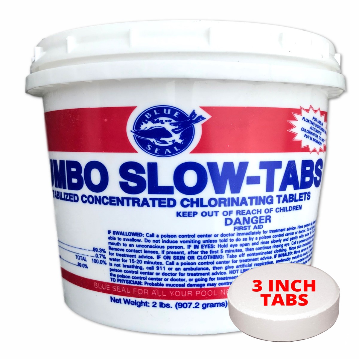 2 Lbs Jumbo Tabs 3 Inch Chlorine Tabs
