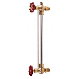 Conbraco Industries 20-253-00 Heavy Aluminum Water Gauge W/16" Glass Rod 245 PSI 3/4" X 3/4" NPT