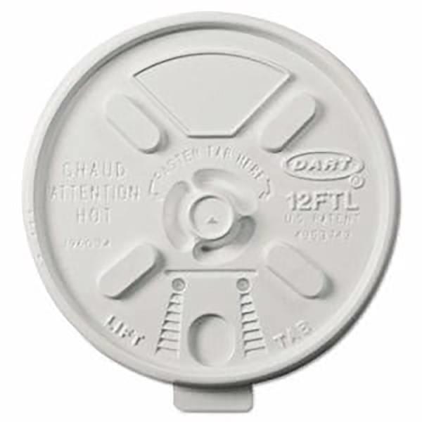 Dart 12ft Ls Translucent Lift'N'Lock Lid With Straw Slot Case Of 1,000