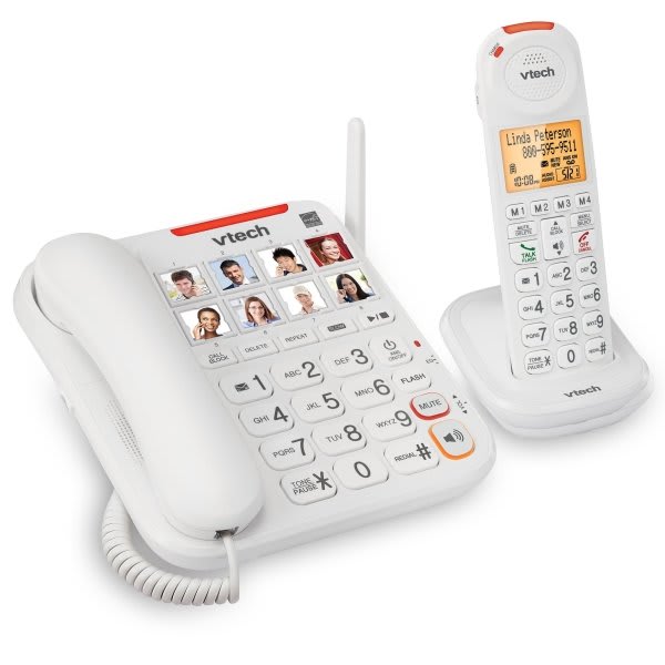 VTech Careline Sn5147 Amplified Corded/Cordless Big Button Telephone