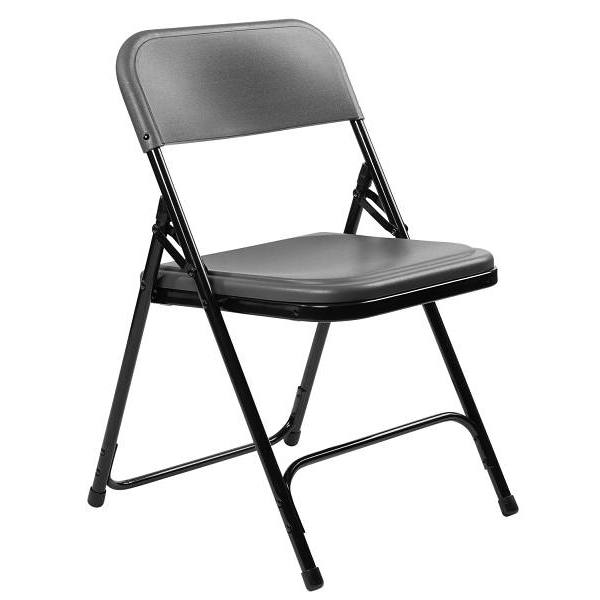 National Public Seating 800 Series Lightweight Folding Chair Charcoal Case Of 4