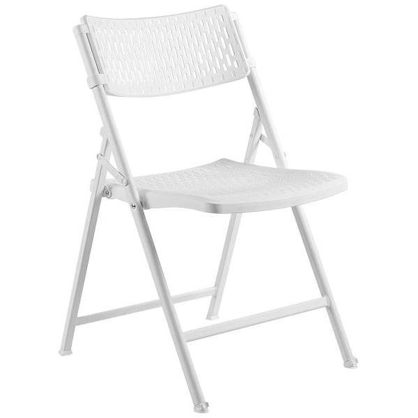 National Public Seating Airflex Polypropylene Folding Chair White Case Of 4