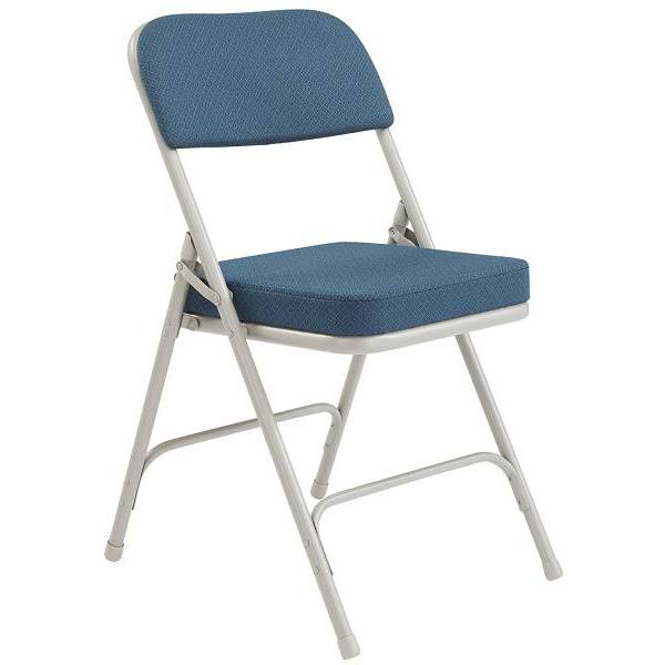 National Public Seating 3200 Series 2 Hinge Folding Chair Regal Blue Case Of 2