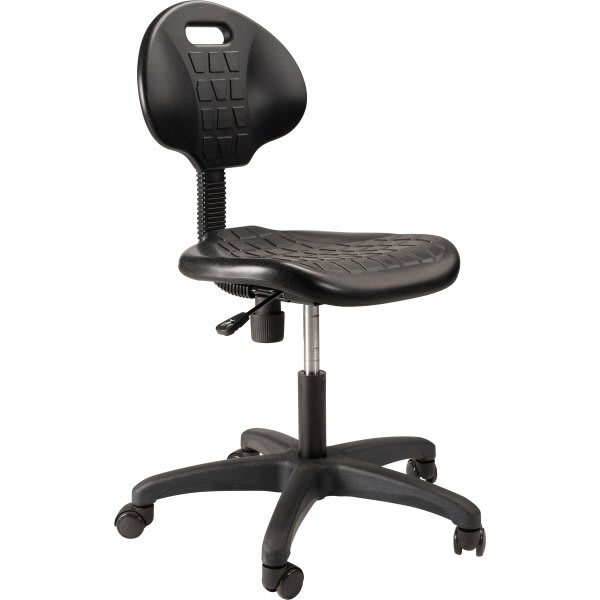 National Public Seating Polyurethane Task Chair 16"-21" Height Black