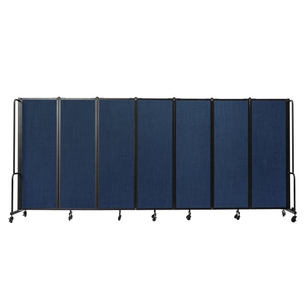 National Public Seating Room Divider 6' Height 7 SectionsBlue