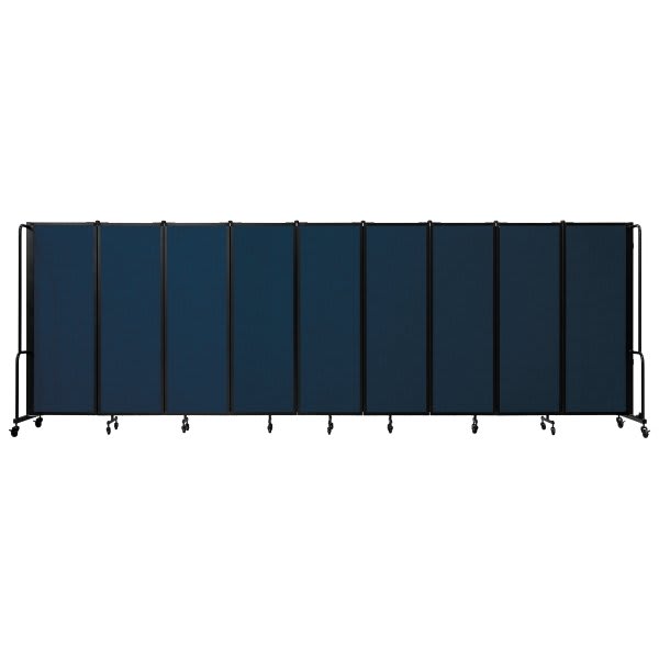 National Public Seating Room Divider 6' Height 9 Sections Blue